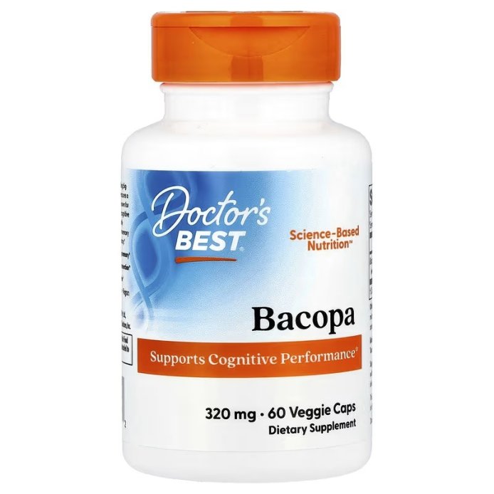Бакопа, 320 мг, Bacopa, Doctor's Best, 60 вегетарианских капсул