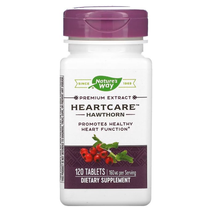 Боярышник, 80 мг, HeartCare, Hawthorn, Nature's Way, 120 таблеток