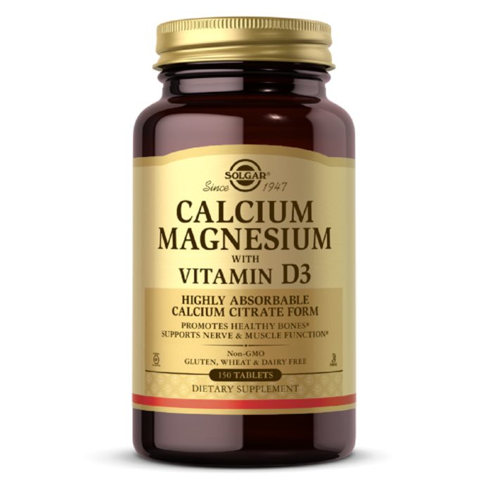 Кальций Магний + Витамин D3, Calcium Magnesium with Vitamin D3, Solgar, 150 таблеток
