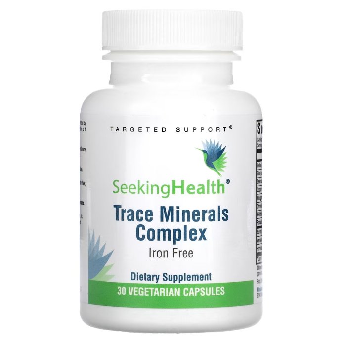 Комплекс микроэлементов без железа, Trace Complex, Iron Free, Seeking Health, 30 вегетарианских капсул