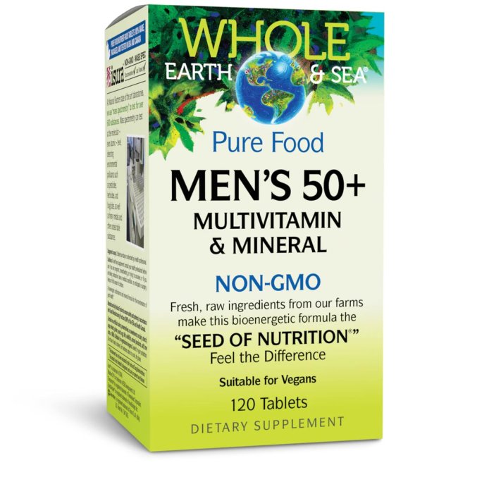 Мультивитаминный и минеральный комплекс для мужчин 50+, Men's 50+, Natural Factors, 120 таблеток