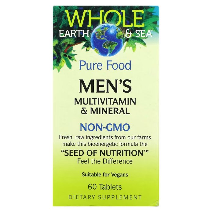 Мультивитаминный и минеральный комплекс для мужчин, Men's Multivitamin & Mineral, Natural Factors, 60 таблеток