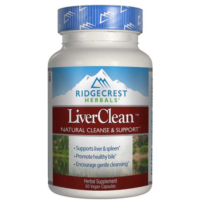 Натуральный Комплекс для Поддержки и Защиты Печени, LiverClean, RidgeCrest Herbals, 60 вегетарианских капсул