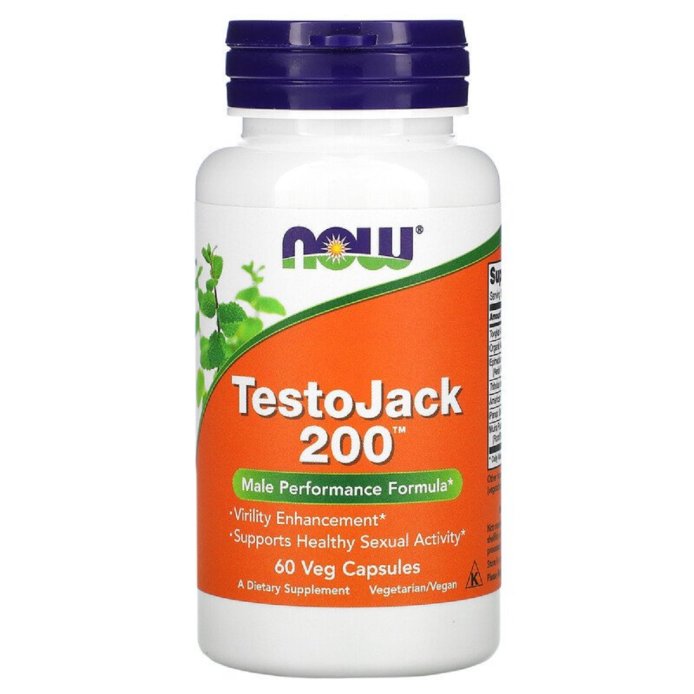 Репродуктивное Здоровье Мужчин ТестоДжек, TestoJack 200, Now Foods, 60 вегетарианских капсул