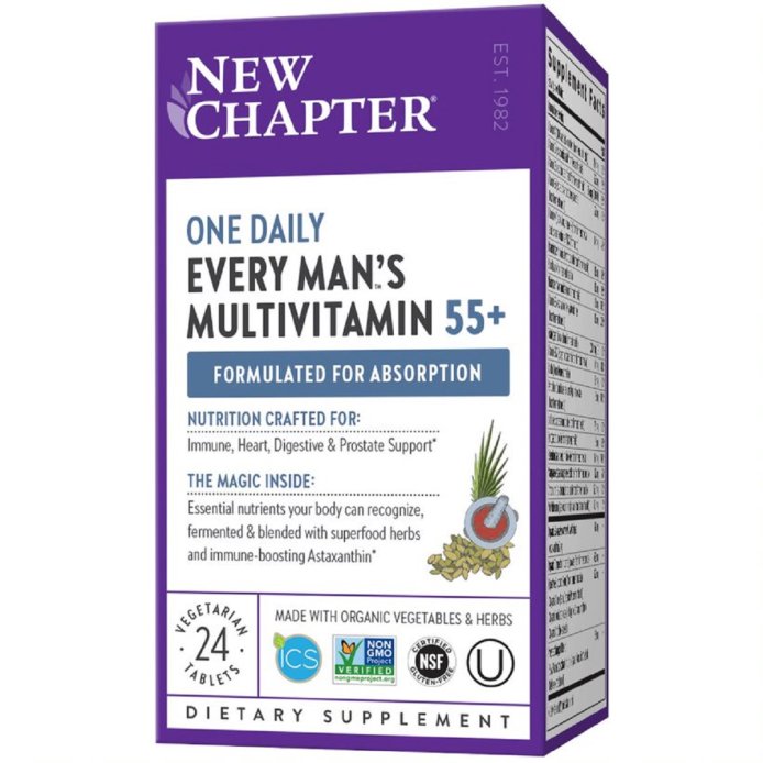 Ежедневные Мультивитамины для Мужчин 55+, Every Man's One Daily, New Chapter, 24 таблеток
