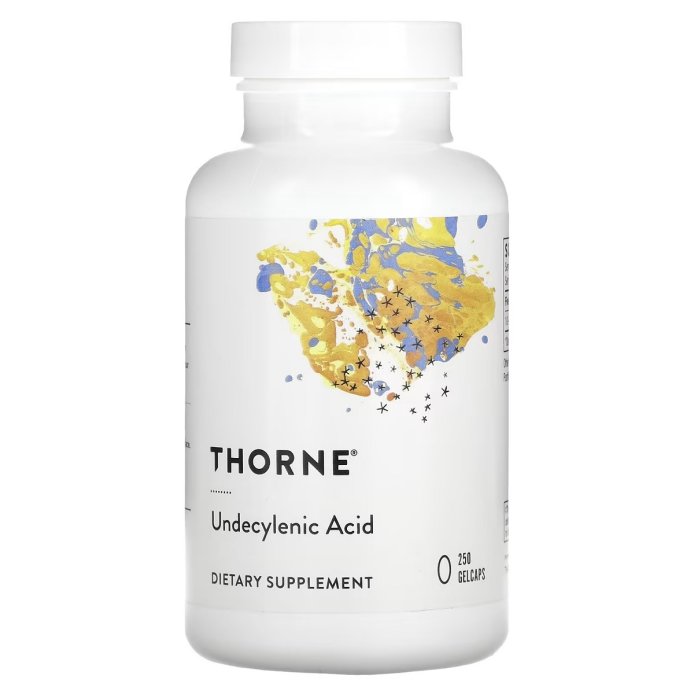 Ундециленовая Кислота, Undecylenic Acid, Thorne, 250 желатиновых капсул